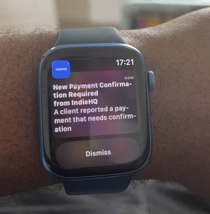 PWA Payment Notification Screenshot